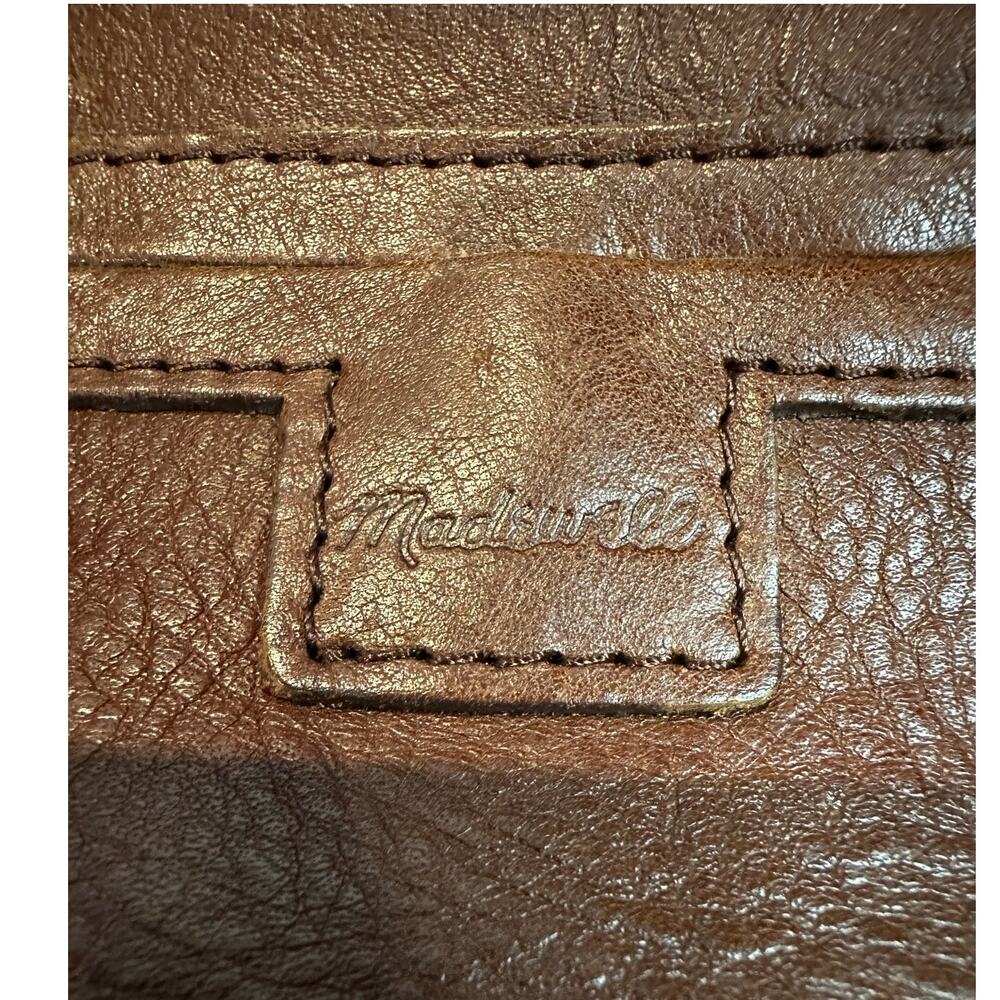 Madewell Marin Slouchy Leather Tote Bag Brown 14x15x7 Minimalist Everyday Bag - Picture 11 of 15